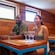A couple at a table tasting different drinks